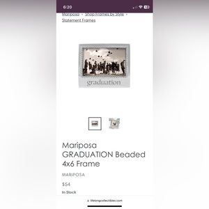 Mariposa graduation picture frame 4x6